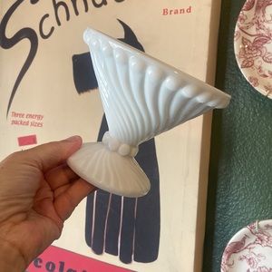 Vtg Milk glass candy dish